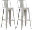 2 ks / set barová židle Mason, stříbrná