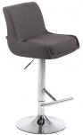 Barová židle Club látkový potah, tmavě šedá