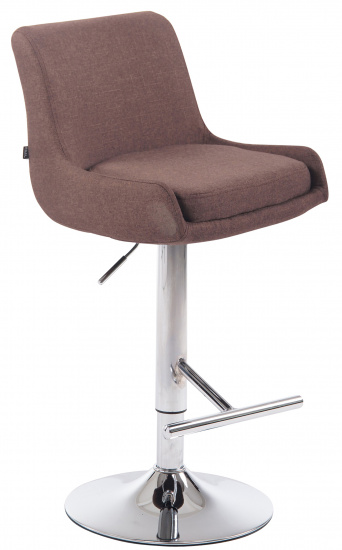 Barová židle Club látkový potah, hnědá