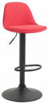 Barová židle Kiel látkový potah, černá, červená