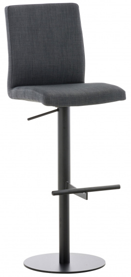 Barová židle Cadis látkový potah, černá, tmavě šedá
