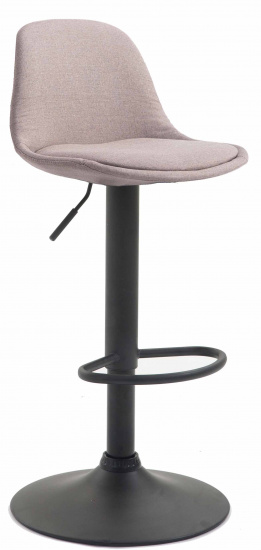 Barová židle Kiel látkový potah, černá, taupe