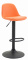 Barová židle Kiel čalounění syntetická kůže, černá, oranžová