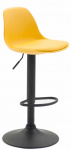 Barová židle Kiel syntetická kůže, černá, žlutá