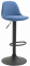 Barová židle Kiel látkový potah, černá, modrá