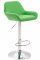 Barová židle Braga syntetická kůže, chrom, zelená