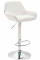 Barová židle Braga syntetická kůže, chrom, bílá