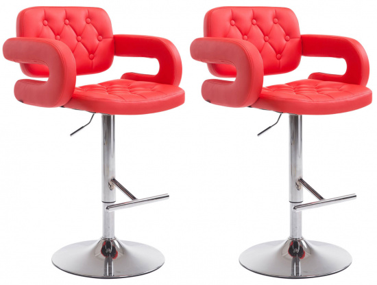 2 ks / set barová židle Dublin, červená