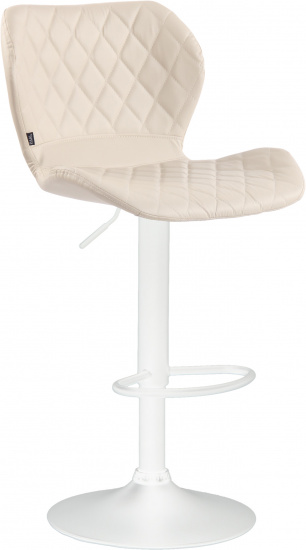 Barová židle Diamo syntetická kůže, bílá, krémová