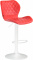 Barová židle Diamo syntetická kůže, bílá, červená