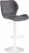 Barová židle Diamo syntetická kůže, bílá, šedá