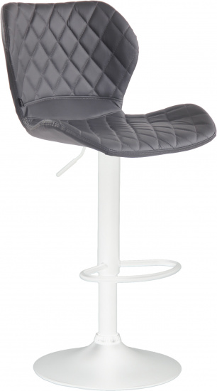 Barová židle Diamo syntetická kůže, bílá, šedá