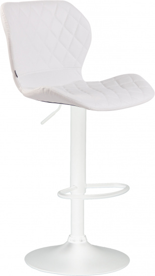Barová židle Diamo syntetická kůže, bílá, bílá