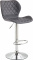 Barová židle Diamo syntetická kůže, chrom, šedá