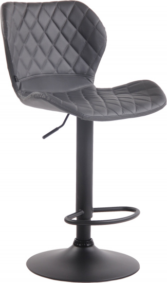 Barová židle Diamo syntetická kůže, černá, šedá