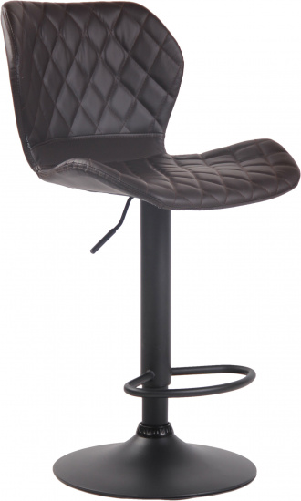 Barová židle Diamo syntetická kůže, černá, hnědá