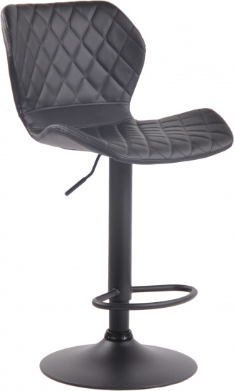 Barová židle Diamo syntetická kůže, černá, černá
