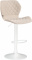 Barová židle Diamo látkový potah, bílá, krémová