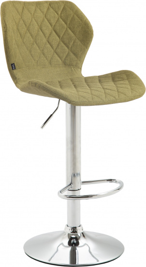Barová židle Diamo látkový potah, chrom, zelená
