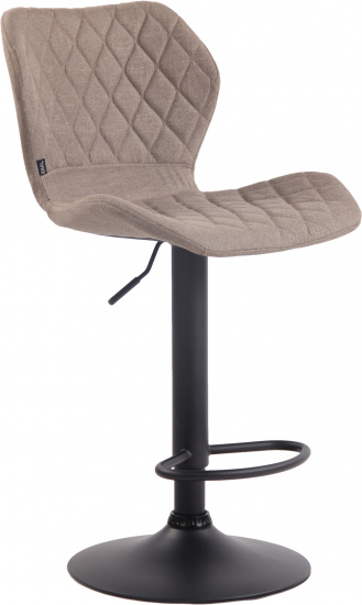 Barová židle Diamo látkový potah, černá, taupe