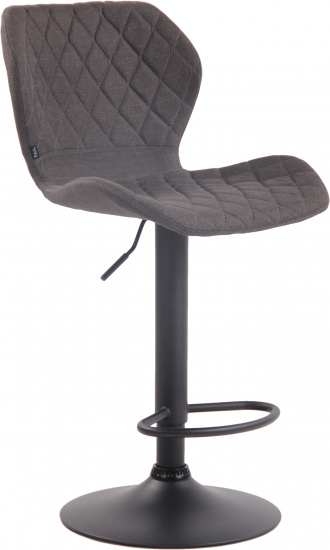 Barová židle Diamo látkový potah, černá, tmavě šedá
