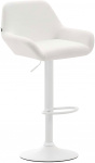 Barová židle Braga syntetická kůže, bílá, bílá