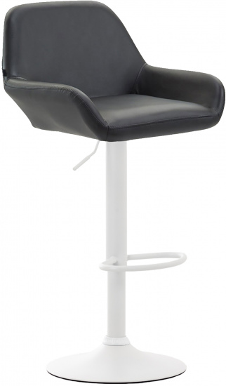 Barová židle Braga syntetická kůže, bílá, černá