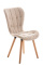 Jídelní / konferenční židle Omma látkový potah, přírodní podnož, krémová