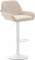 Barová židle Braga látkový potah, bílá, krémová