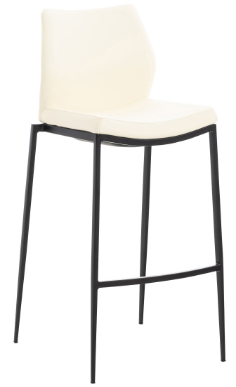 Barová židle Manvola syntetická kůže, černá, krémová