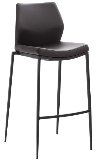 Barová židle Manvola syntetická kůže, černá, hnědá
