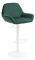 Barová židle Braga samet bílá, tmavě zelená