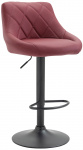Barová židle Lazio syntetická kůže, černá, červená bordó