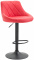 Barová židle Lazio syntetická kůže, černá, červená