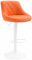 Barová židle Lazio syntetická kůže, bílá, oranžová