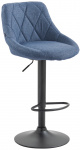 Barová židle Lazio látkový potah, černá, modrá