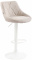 Barová židle Lazio látkový potah, bílá, krémová