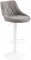 Barová židle Lazio látkový potah, bílá, šedá