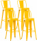 4 ks / set barová židle Mason, žlutá