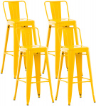 4 ks / set barová židle Mason, žlutá