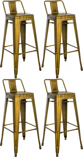 4 ks / set barová židle Mason, zlatá
