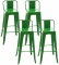 4 ks / set barová židle Mason, zelená