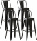 4 ks / set barová židle Mason, černá