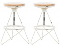 2 ks / set barová židle Karla, antik bílá