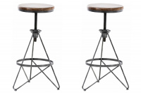 2 ks / set barová židle Karla, stříbrná