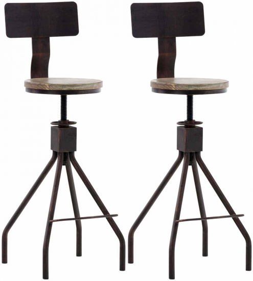 2 ks / set barová židle Elko, bronzová