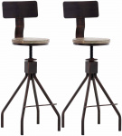 2 ks / set barová židle Elko, bronzová