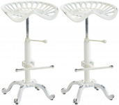 2 ks / set barová židle Butch, antik bílá