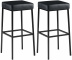 2 ks / set barová židle Montreal 85 syntetická kůže, černá, černá