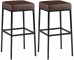 2 ks / set barová židle Montreal 80 syntetická kůže, černá, hnědá